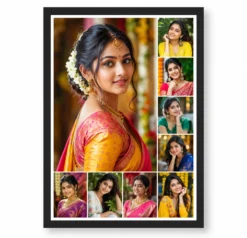 9 Photo Collage Frame Hero with Mini Strip 1+8 Layout