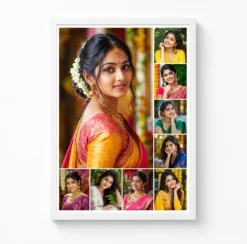 9 Photo Collage Frame Hero with Mini Strip 1+8 Layout 6 9 photo collage frame hero with mini strip 1 8 layout india 09 white main