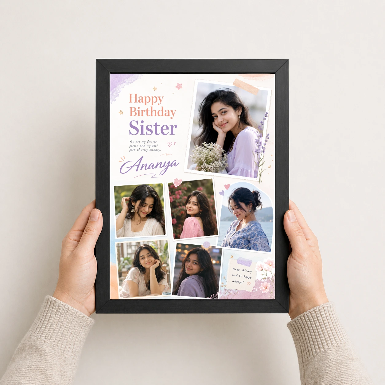 Birthday Gift Photo Frame for Sister | Personalized Birthday Gift Frame 3 Birthday Gift Photo Frame for Sister | Personalized Birthday Gift Frame - Image 3