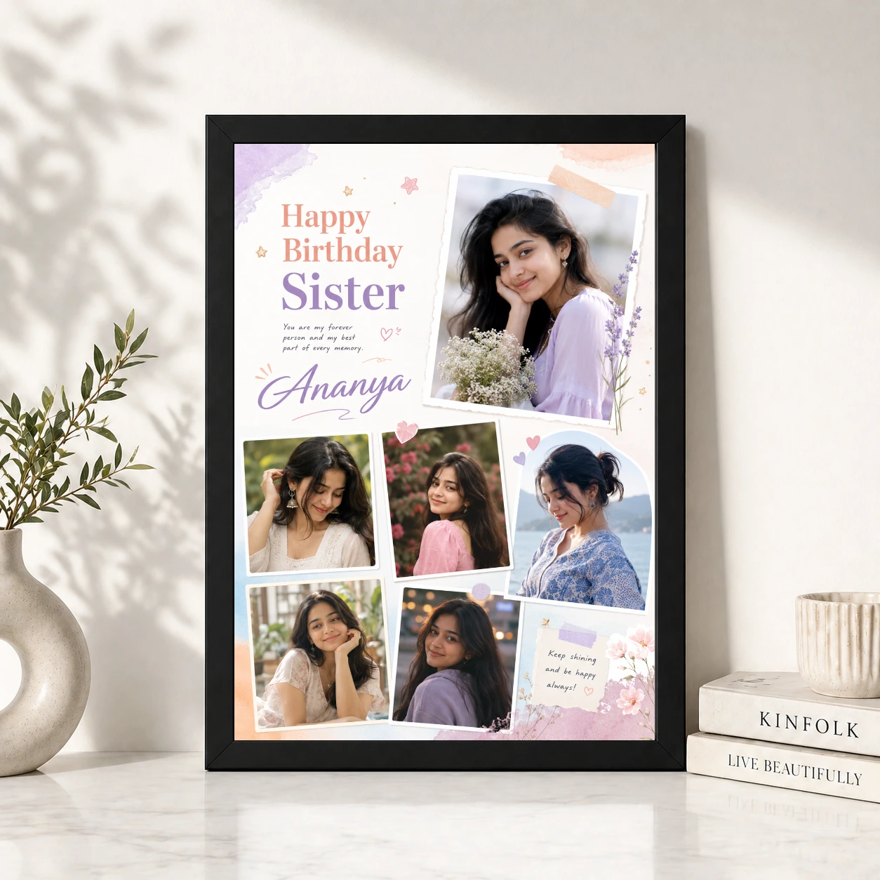 Birthday Gift Photo Frame for Sister | Personalized Birthday Gift Frame 4 Birthday Gift Photo Frame for Sister | Personalized Birthday Gift Frame - Image 4