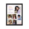 Birthday Gift Photo Frame For Sister black main white bg