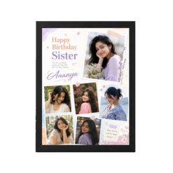 Birthday Gift Photo Frame for Sister | Personalized Birthday Gift Frame