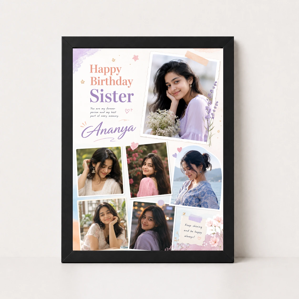 Birthday Gift Photo Frame for Sister | Personalized Birthday Gift Frame 1 Birthday Gift Photo Frame for Sister | Personalized Birthday Gift Frame