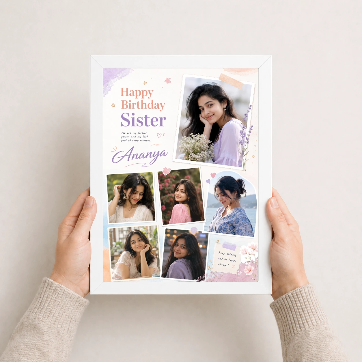 Birthday Gift Photo Frame for Sister | Personalized Birthday Gift Frame 7 Birthday Gift Photo Frame for Sister | Personalized Birthday Gift Frame - Image 7