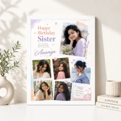Birthday Gift Photo Frame for Sister | Personalized Birthday Gift Frame 15 Birthday Gift Photo Frame For Sister white 4