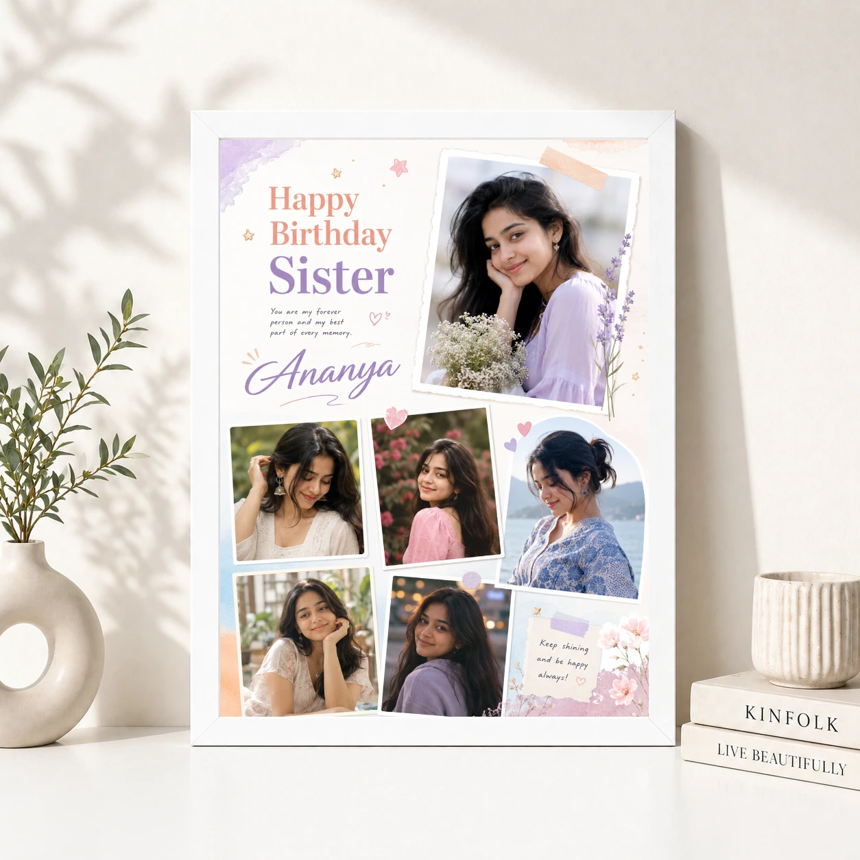 Birthday Gift Photo Frame for Sister | Personalized Birthday Gift Frame 8 Birthday Gift Photo Frame for Sister | Personalized Birthday Gift Frame - Image 8