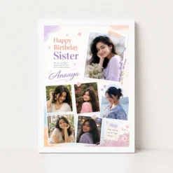 Birthday Gift Photo Frame for Sister | Personalized Birthday Gift Frame 12 Birthday Gift Photo Frame For Sister white main