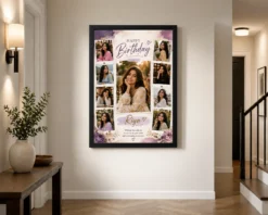 Alternative view of Birthday Photo Frame with Name and Message | Personalized Birthday Gift Frame