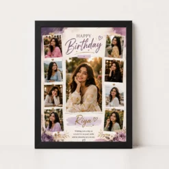 Birthday Photo Frame with Name and Message | Personalized Birthday Gift Frame
