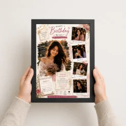 Birthday Photo frame for girlfriend black 3