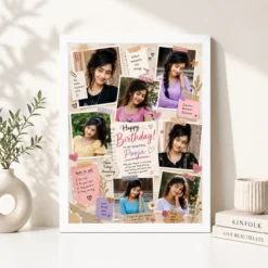 Birthday Quote Photo Frame white 4