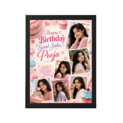 Birthday Gift Phone Frame for Sister Dessert Theme | Personalized Birthday Gift Frame