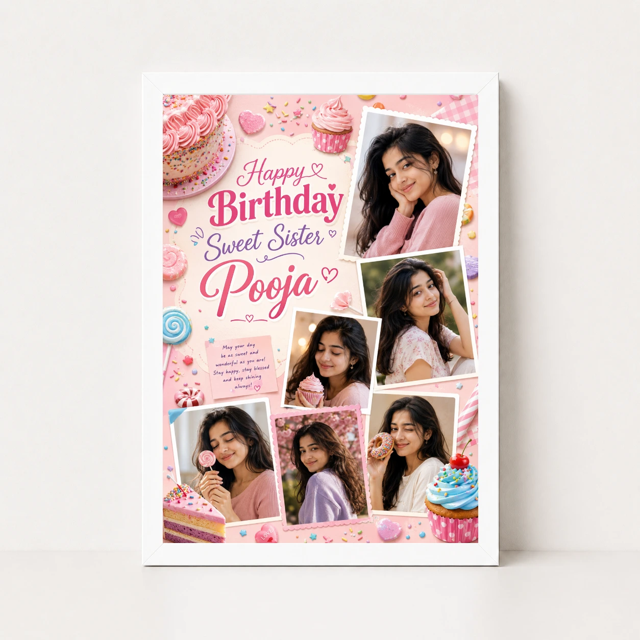 Birthday Gift Phone Frame for Sister Dessert Theme | Personalized Birthday Gift Frame 5 Birthday Gift Phone Frame for Sister Dessert Theme | Personalized Birthday Gift Frame - Image 5
