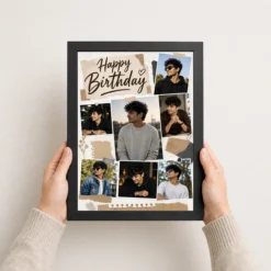 Boyfriend Birthday Photo Frame black 3