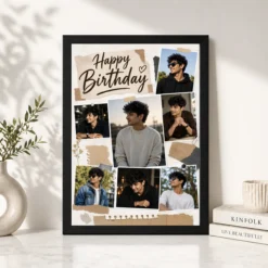 Boyfriend Birthday Photo Frame black 4