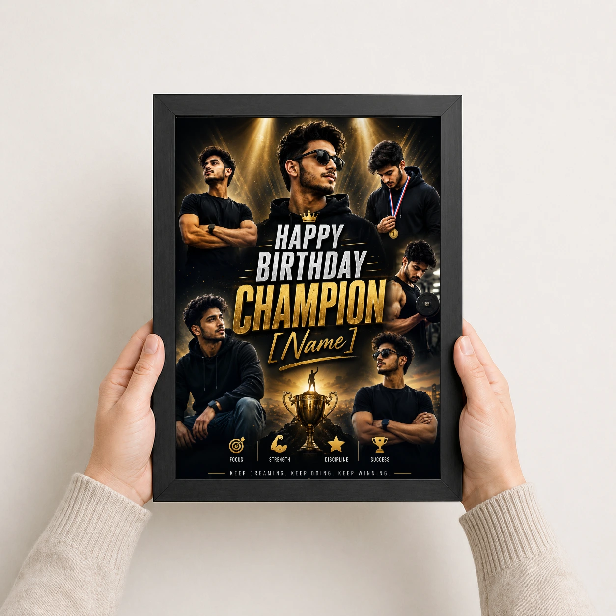 Brother Birthday Photo Frame Champion | Personalized Birthday Gift Frame 3 Brother Birthday Photo Frame Champion | Personalized Birthday Gift Frame - Image 3