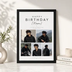 Brother Birthday Photo Frame Minimal black 4