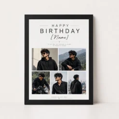 Brother Birthday Photo Frame Minimal | Personalized Birthday Gift Frame