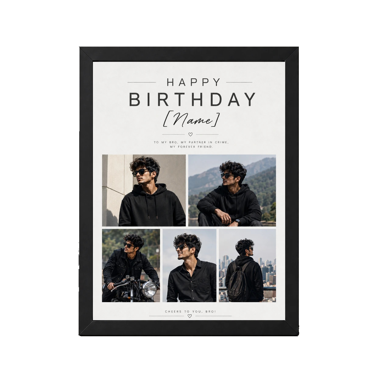Brother Birthday Photo Frame Minimal | Personalized Birthday Gift Frame 1 Brother Birthday Photo Frame Minimal | Personalized Birthday Gift Frame