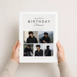 Brother Birthday Photo Frame Minimal white 3
