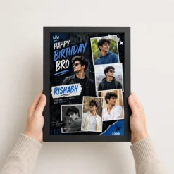 Brother Birthday Photo Frame | Personalized Birthday Gift Frame 10 Brother Birthday Photo Frame black 3