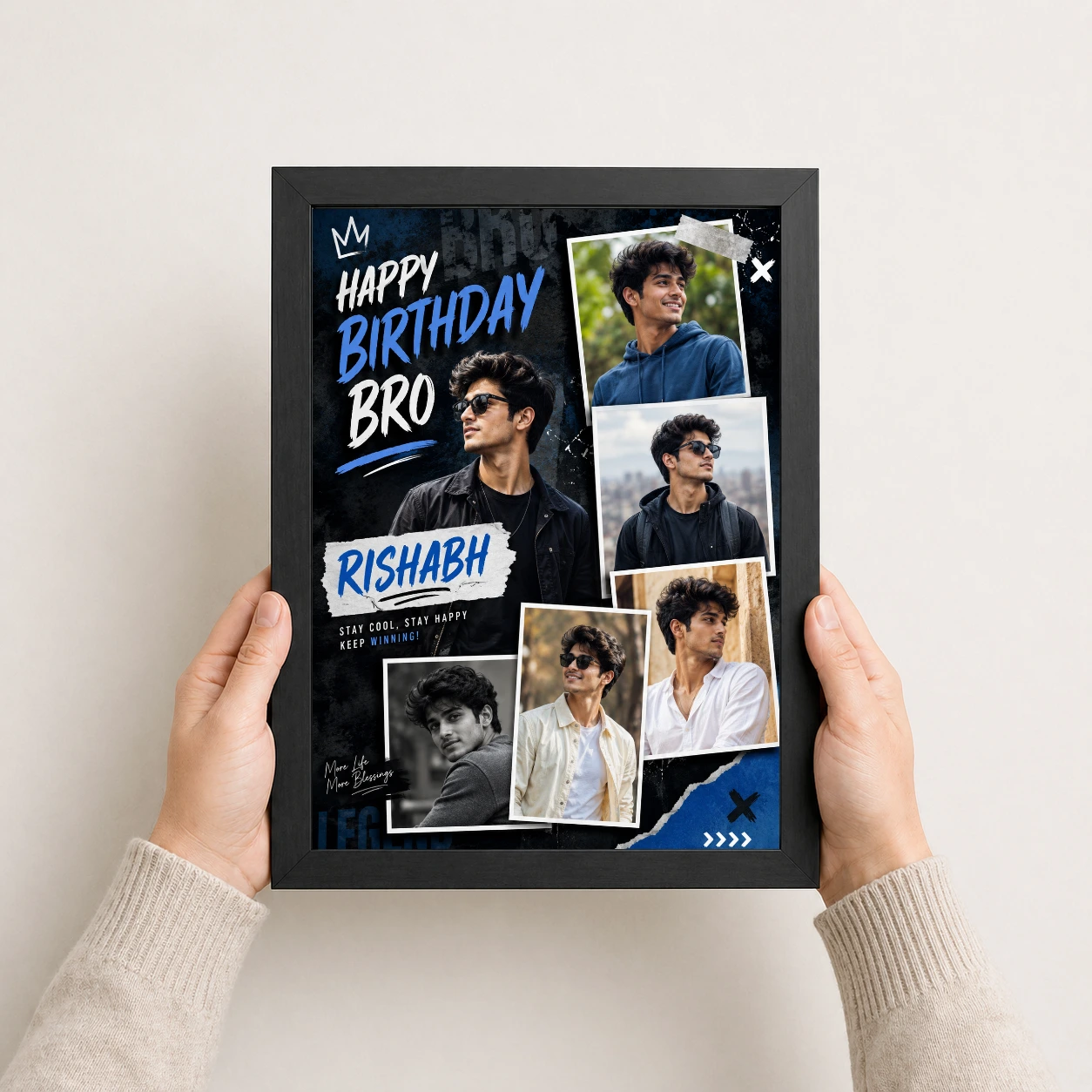 Brother Birthday Photo Frame | Personalized Birthday Gift Frame 3 Brother Birthday Photo Frame | Personalized Birthday Gift Frame - Image 3
