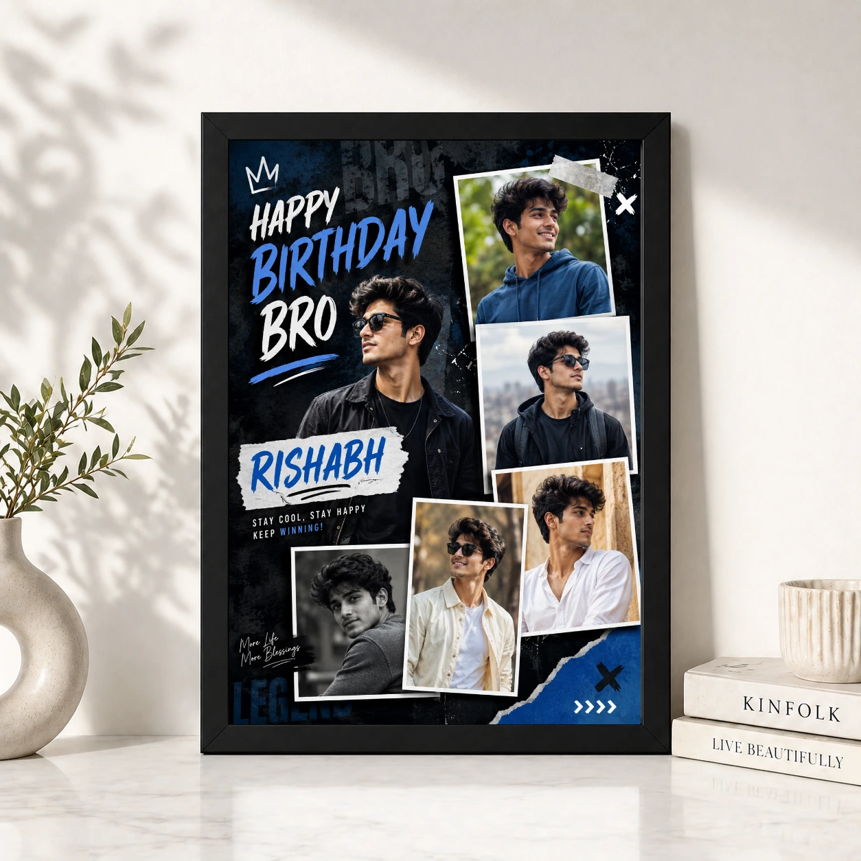 Brother Birthday Photo Frame | Personalized Birthday Gift Frame 4 Brother Birthday Photo Frame | Personalized Birthday Gift Frame - Image 4