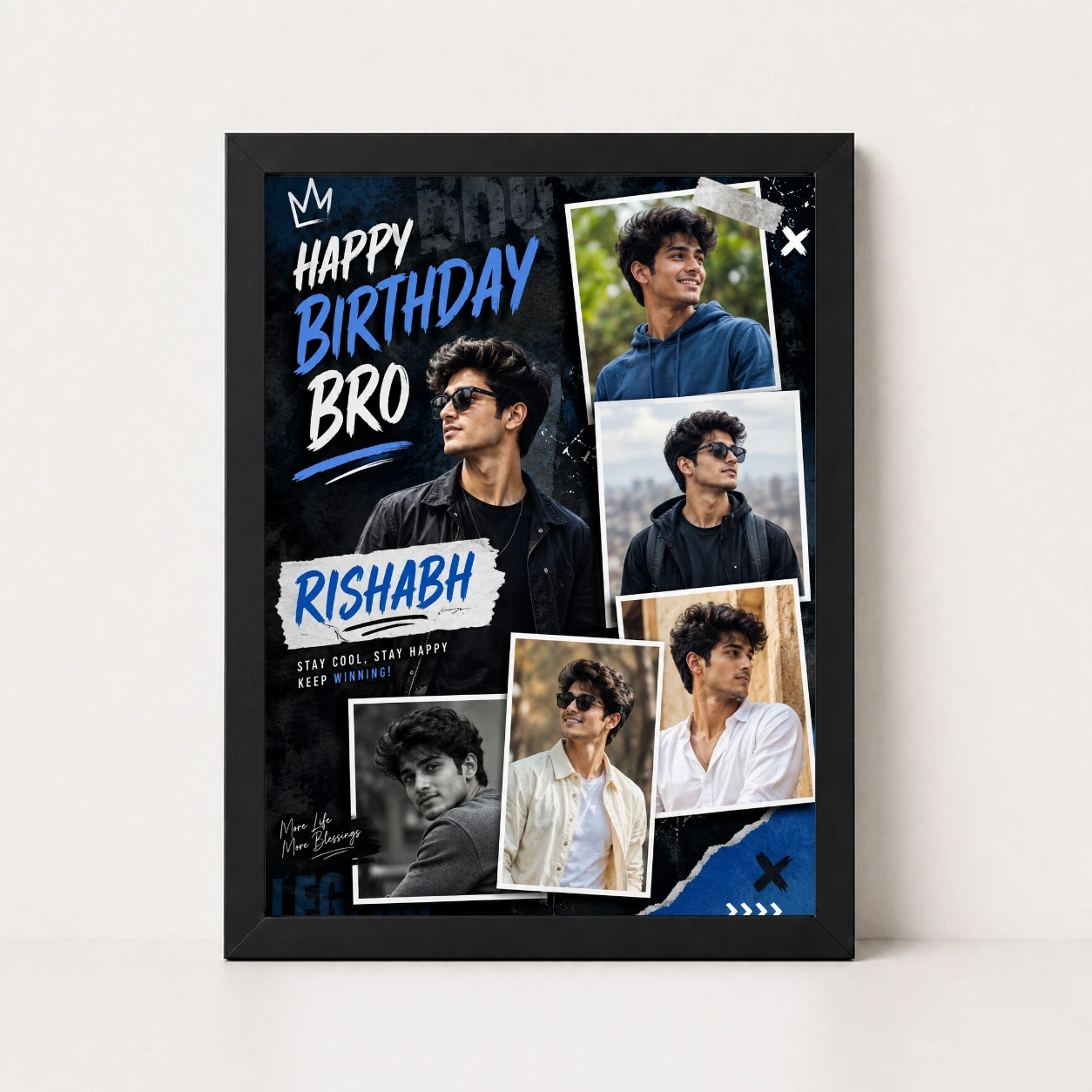 Brother Birthday Photo Frame | Personalized Birthday Gift Frame 1 Brother Birthday Photo Frame | Personalized Birthday Gift Frame