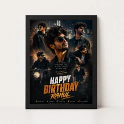 Brother Birthday Photo Frame Dramatic Lighting Pose | Personalized Birthday Gift Frame
