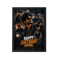 Brother Birthday Photo Frame Dramatic Lighting Pose | Personalized Birthday Gift Frame