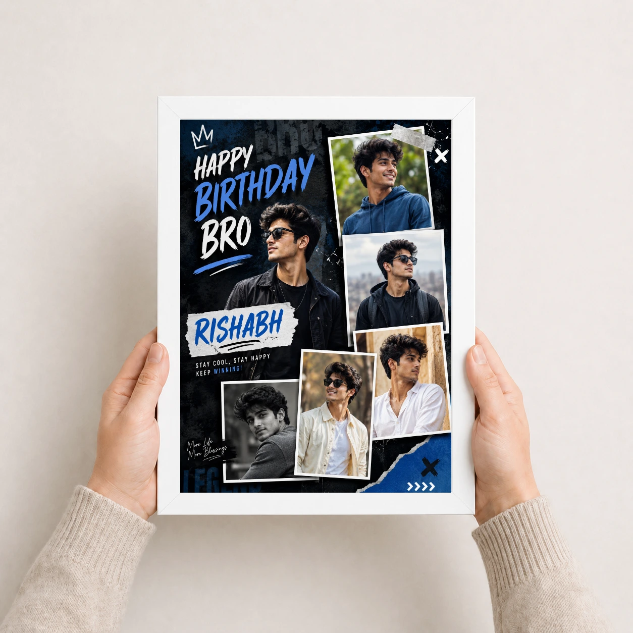 Brother Birthday Photo Frame | Personalized Birthday Gift Frame 7 Brother Birthday Photo Frame | Personalized Birthday Gift Frame - Image 7