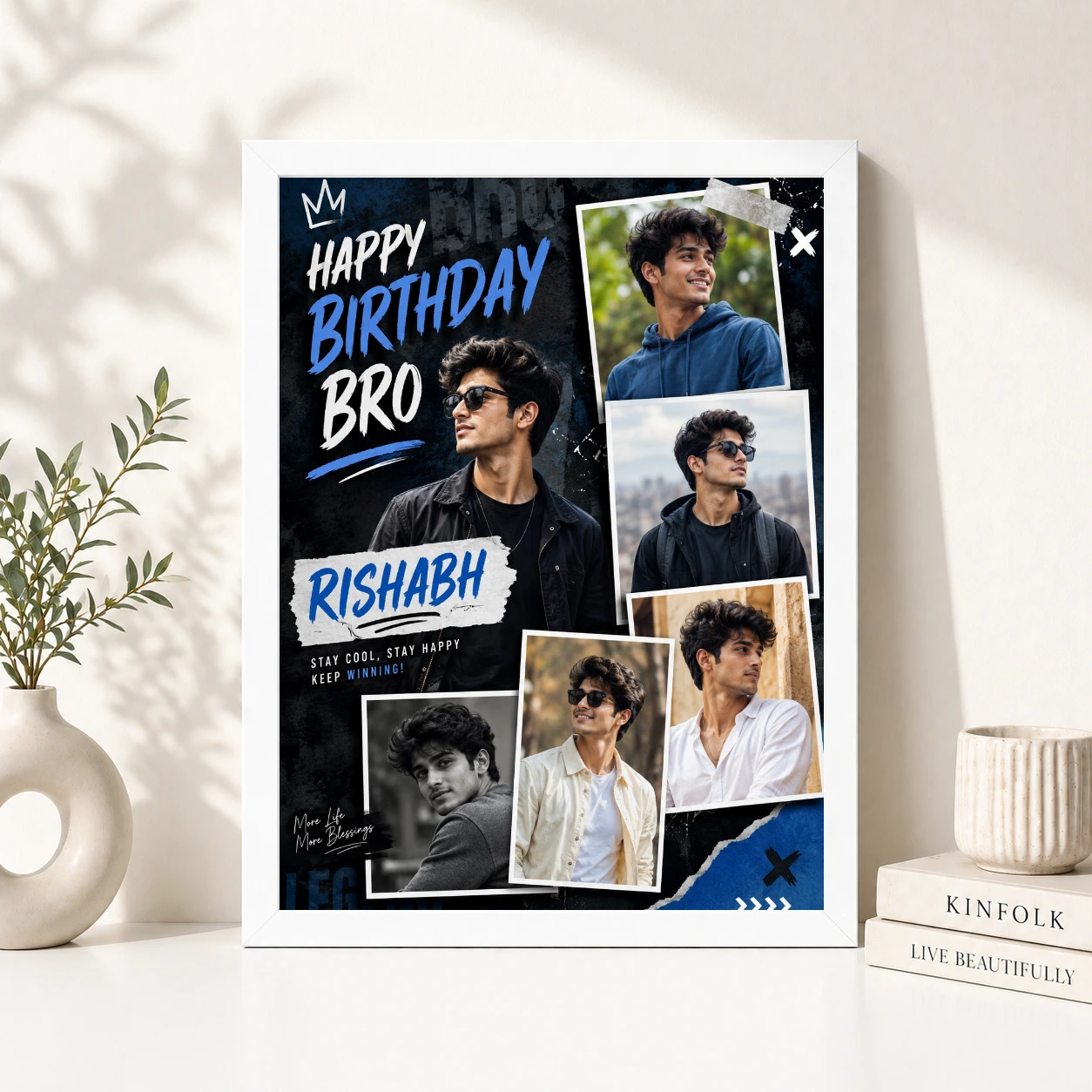 Brother Birthday Photo Frame | Personalized Birthday Gift Frame 8 Brother Birthday Photo Frame | Personalized Birthday Gift Frame - Image 8