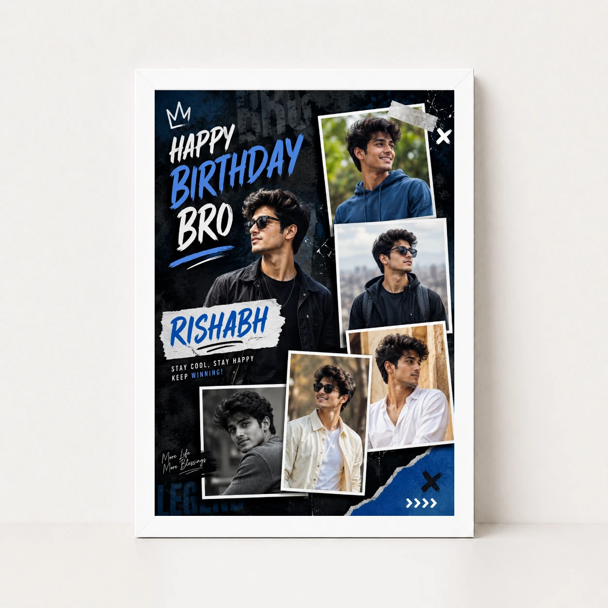 Brother Birthday Photo Frame | Personalized Birthday Gift Frame 5 Brother Birthday Photo Frame | Personalized Birthday Gift Frame - Image 5