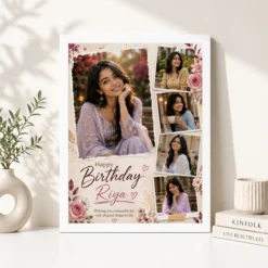Custom Birthday Gift Photo Frame white 4