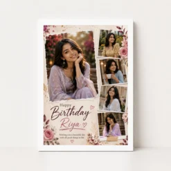 Custom Birthday Gift Photo Frame white main