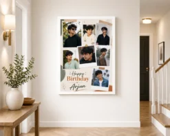 Customized Boyfriend Birthday Frame with Photo white 2
