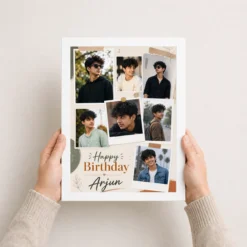 Customized Boyfriend Birthday Frame with Photo white 3