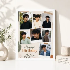 Customized Boyfriend Birthday Frame with Photo white 4