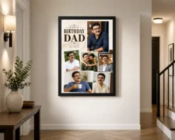 Alternative view of Dad Birthday Photo Frame | Personalized Birthday Gift Frame