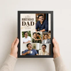 Dad Birthday Photo Frame black 3