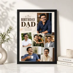 Dad Birthday Photo Frame black 4