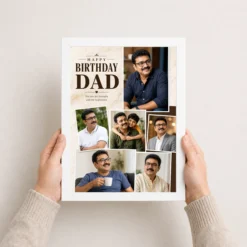 Dad Birthday Photo Frame white 3