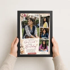 Girlfriend Birthday Photo Frame | Personalized Birthday Gift Frame 10 Girlfriend Birthday Photo Frame black 3