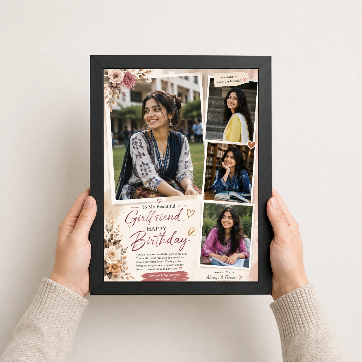 Girlfriend Birthday Photo Frame | Personalized Birthday Gift Frame 3 Girlfriend Birthday Photo Frame | Personalized Birthday Gift Frame - Image 3