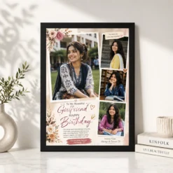 Girlfriend Birthday Photo Frame | Personalized Birthday Gift Frame 11 Girlfriend Birthday Photo Frame black 4