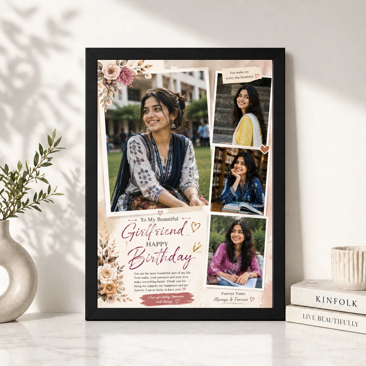 Girlfriend Birthday Photo Frame | Personalized Birthday Gift Frame 4 Girlfriend Birthday Photo Frame | Personalized Birthday Gift Frame - Image 4