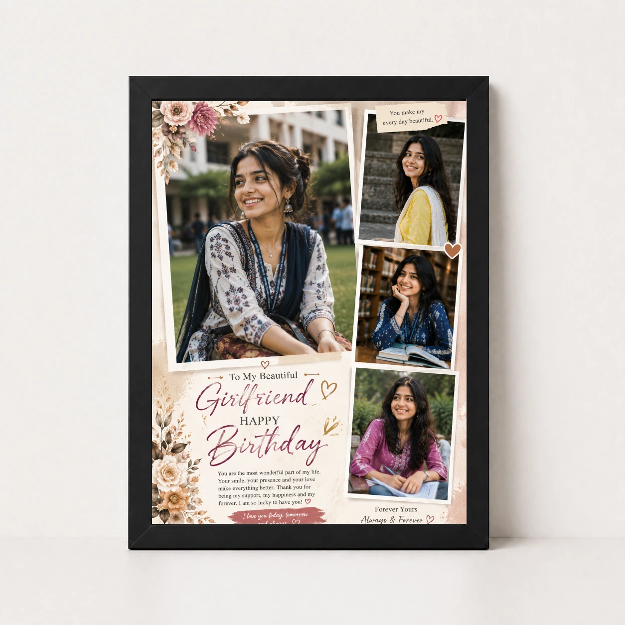 Girlfriend Birthday Photo Frame | Personalized Birthday Gift Frame 1 Girlfriend Birthday Photo Frame | Personalized Birthday Gift Frame