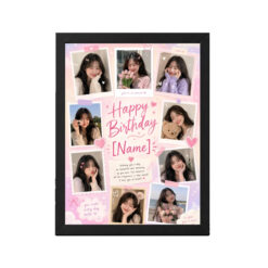 Girlfriend Birthday Photo Frame Cute Pastel Aesthetic | Personalized Birthday Gift Frame