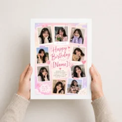 Girlfriend Birthday Photo Frame cute pastel aesthetic white 3