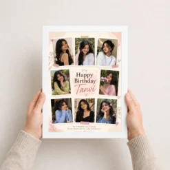 Girlfriend Birthday Photo Frame light pastel theme white 3